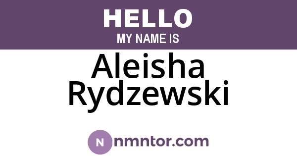 Aleisha Rydzewski
