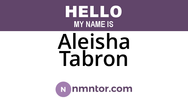 Aleisha Tabron