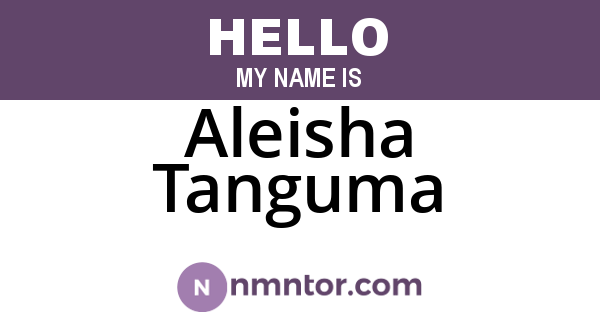 Aleisha Tanguma