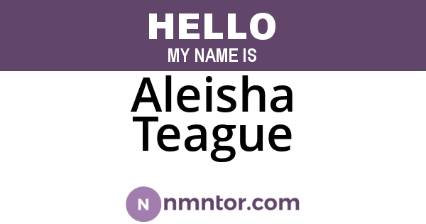 Aleisha Teague