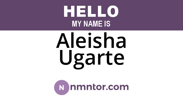 Aleisha Ugarte