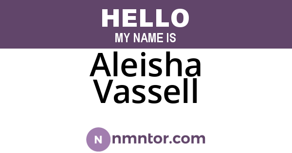 Aleisha Vassell