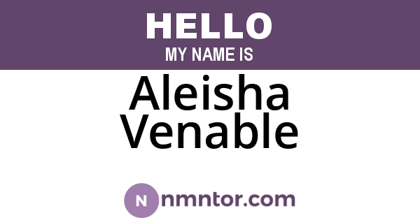 Aleisha Venable