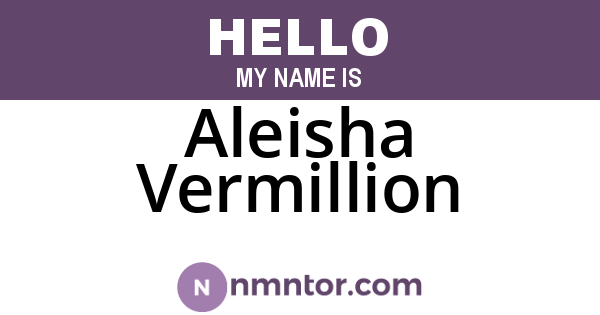 Aleisha Vermillion