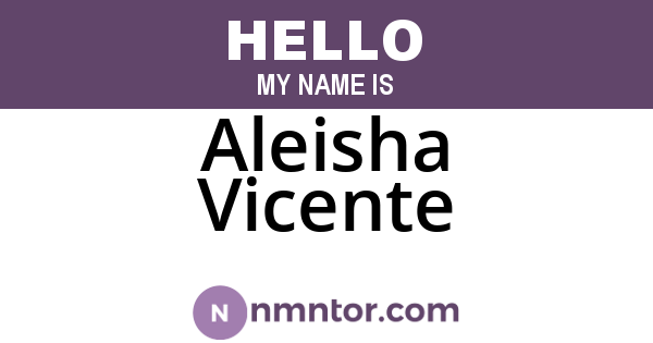 Aleisha Vicente