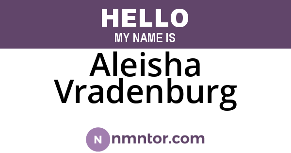 Aleisha Vradenburg