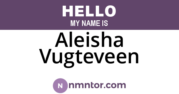 Aleisha Vugteveen