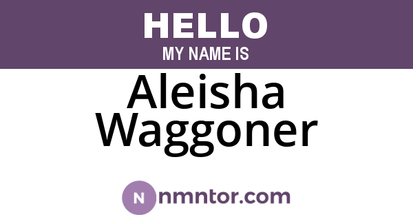Aleisha Waggoner