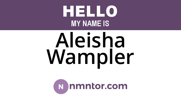 Aleisha Wampler