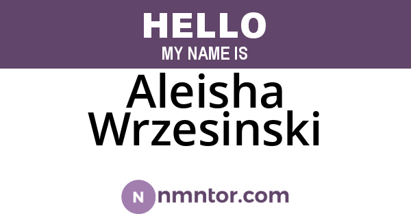 Aleisha Wrzesinski