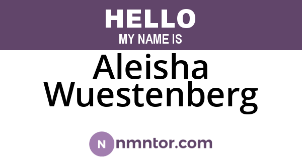 Aleisha Wuestenberg