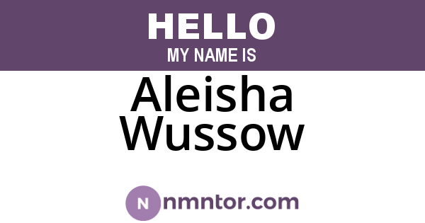 Aleisha Wussow