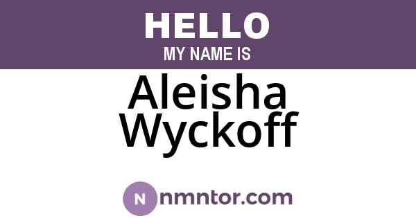 Aleisha Wyckoff