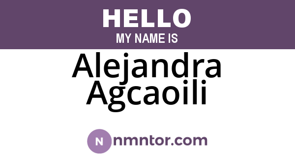 Alejandra Agcaoili