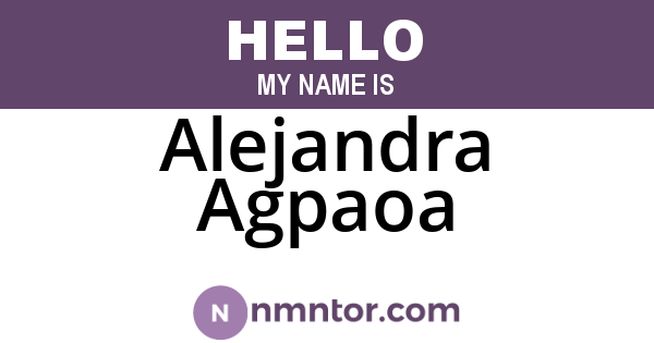 Alejandra Agpaoa