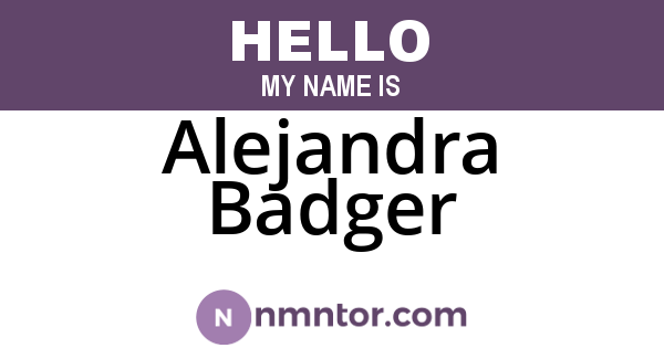 Alejandra Badger