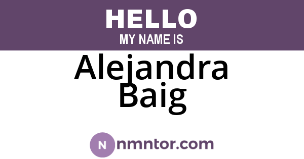 Alejandra Baig