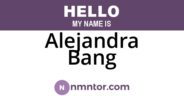 Alejandra Bang