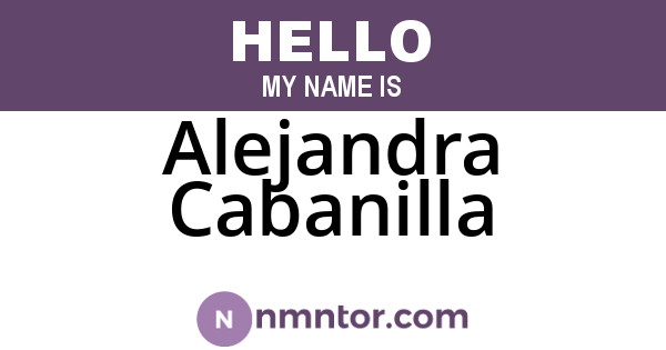 Alejandra Cabanilla