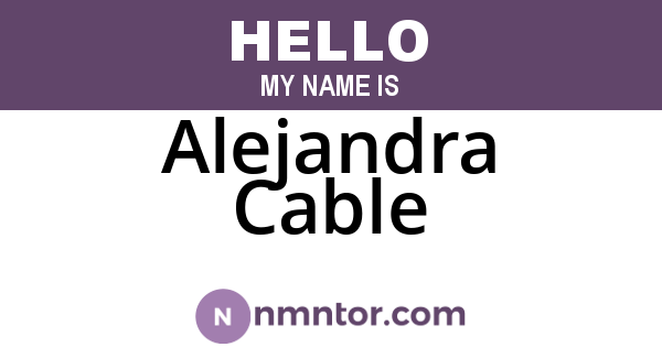 Alejandra Cable