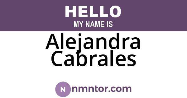 Alejandra Cabrales