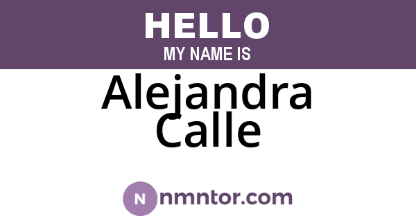 Alejandra Calle