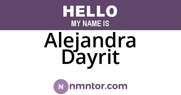 Alejandra Dayrit