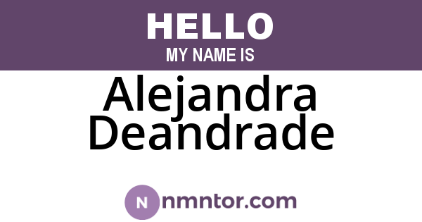 Alejandra Deandrade