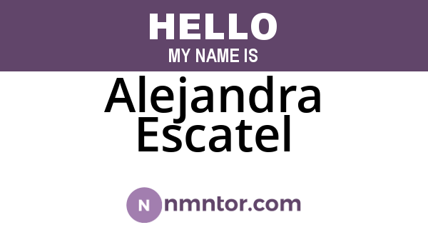 Alejandra Escatel