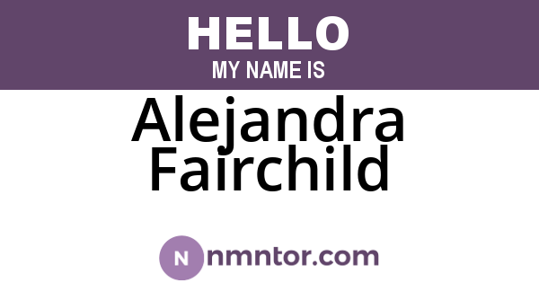 Alejandra Fairchild