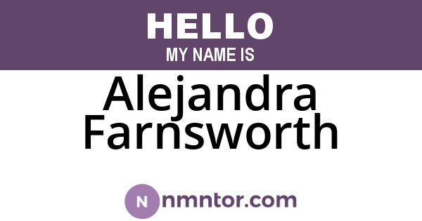 Alejandra Farnsworth