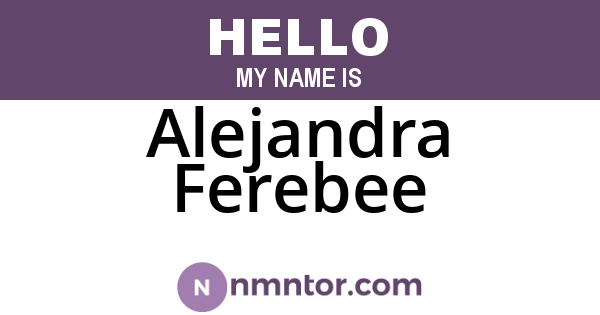 Alejandra Ferebee