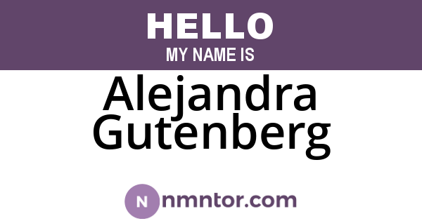 Alejandra Gutenberg