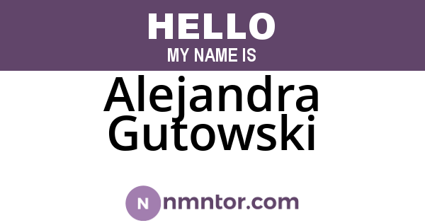 Alejandra Gutowski