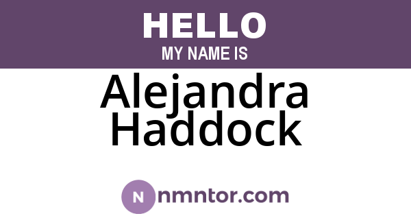 Alejandra Haddock