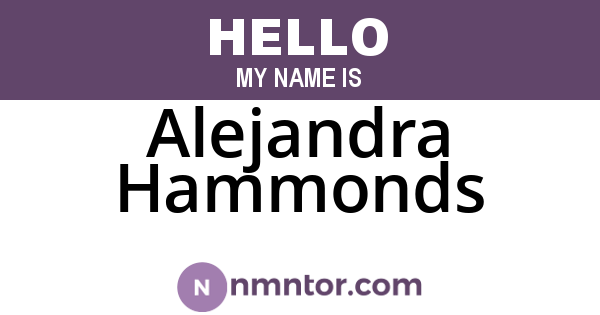 Alejandra Hammonds
