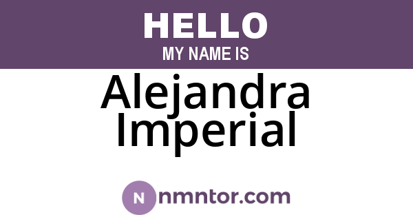 Alejandra Imperial