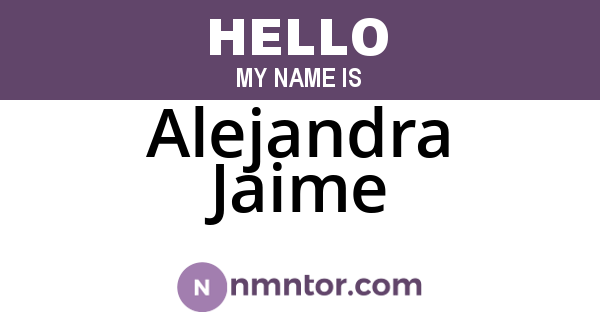 Alejandra Jaime