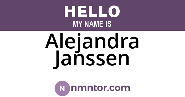 Alejandra Janssen