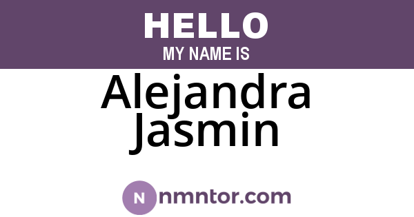Alejandra Jasmin