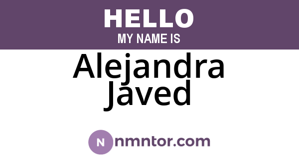 Alejandra Javed