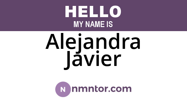 Alejandra Javier