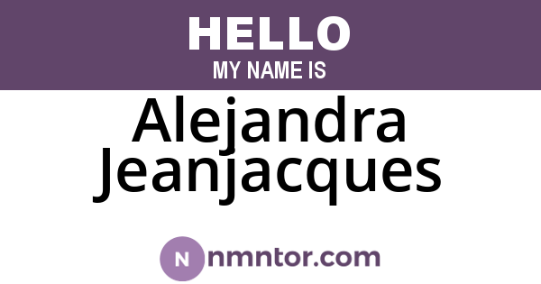 Alejandra Jeanjacques