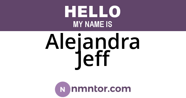Alejandra Jeff