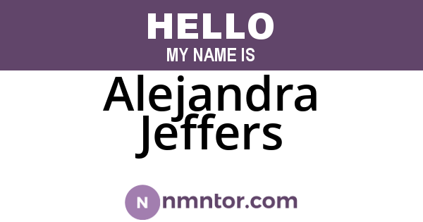 Alejandra Jeffers