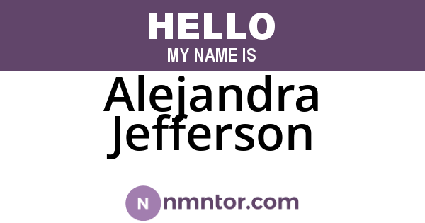 Alejandra Jefferson