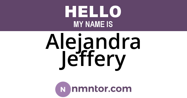 Alejandra Jeffery