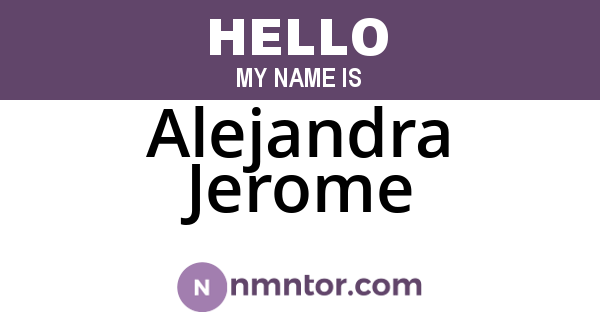 Alejandra Jerome
