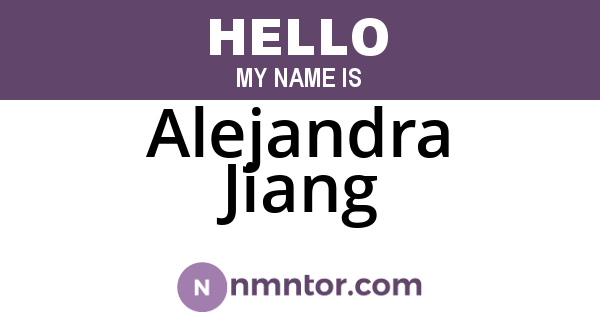 Alejandra Jiang