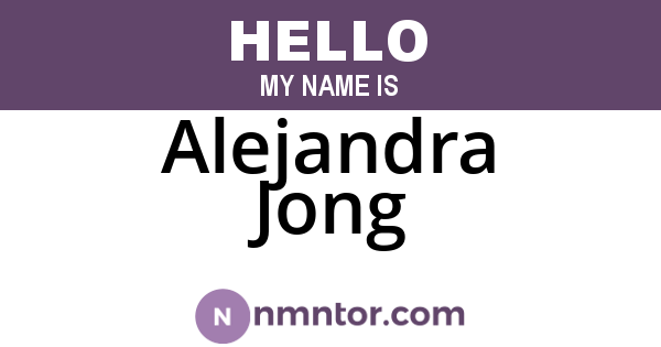 Alejandra Jong